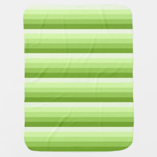 Lime green shadow stripes baby blanket