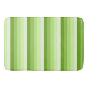 Lime green shadow stripes bath mat