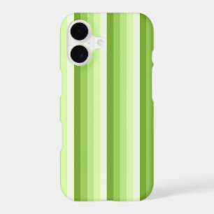 Lime green shadow stripes iPhone 17 case
