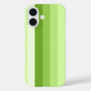 Lime green shadow stripes iPhone 16 case
