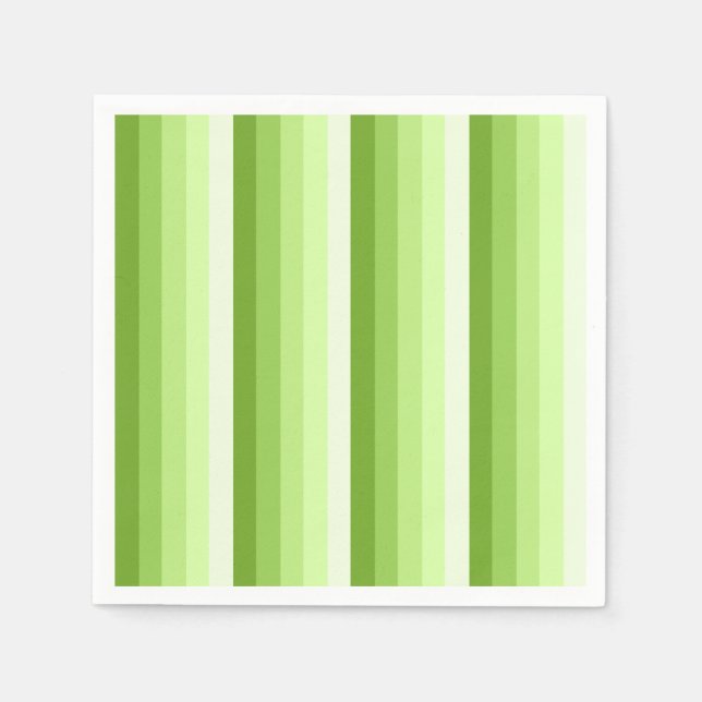 Lime green shadow stripes napkins (Front)