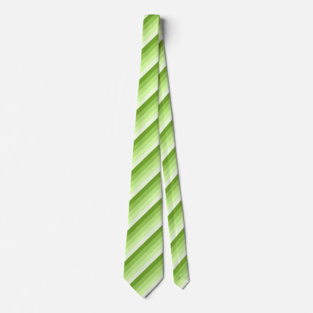 Lime green shadow stripes neck tie (Front)