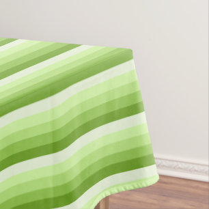 Lime green shadow stripes tablecloth
