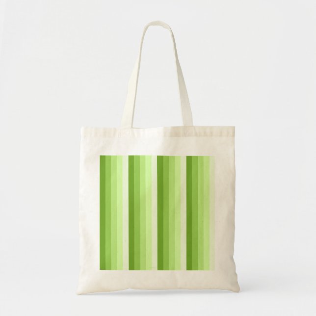 Lime green shadow stripes tote bag (Front)