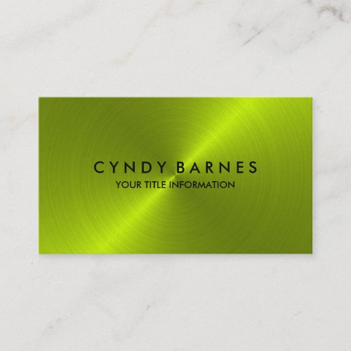 Lime Green Sheen Business Card