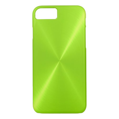 Lime Green Shiny Stainless Steel Metal iPhone 87 Case