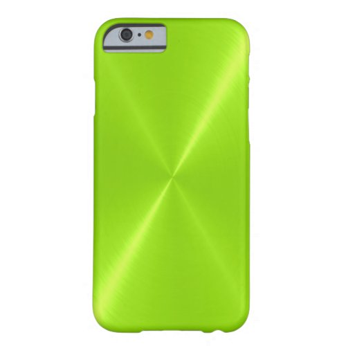 Lime Green Shiny Stainless Steel Metal Barely There iPhone 6 Case