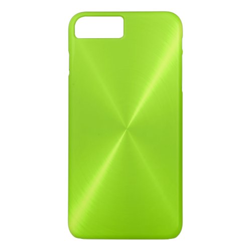 Lime Green Shiny Stainless Steel Metal iPhone 8 Plus7 Plus Case
