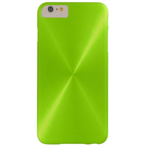 Lime Green Shiny Stainless Steel Metal Barely There iPhone 6 Plus Case