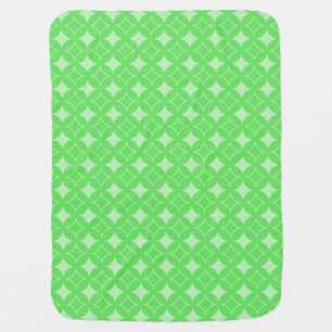 Lime green shippo pattern baby blanket