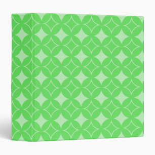 Lime green shippo pattern binder