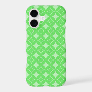 Lime green shippo pattern iPhone 17 case