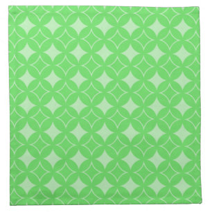 Lime green shippo pattern cloth napkin