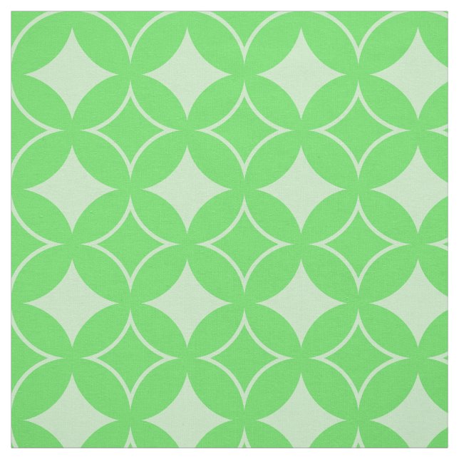 Lime green shippo pattern fabric (Swatch)