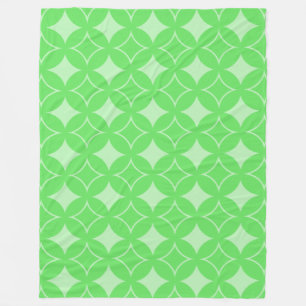 Lime green shippo pattern fleece blanket