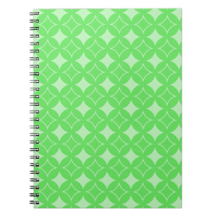 Lime green shippo pattern notebook