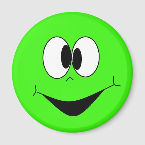 Lime Green Silly Googlie Eyes Face Magnet