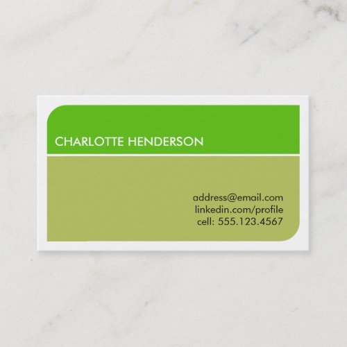 Lime green smart student employment resume card business card template