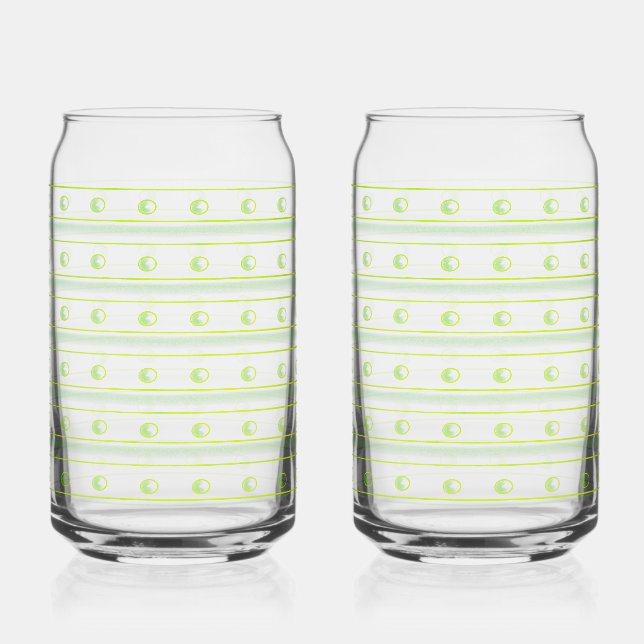 Lime Green Soda Glass (Front)