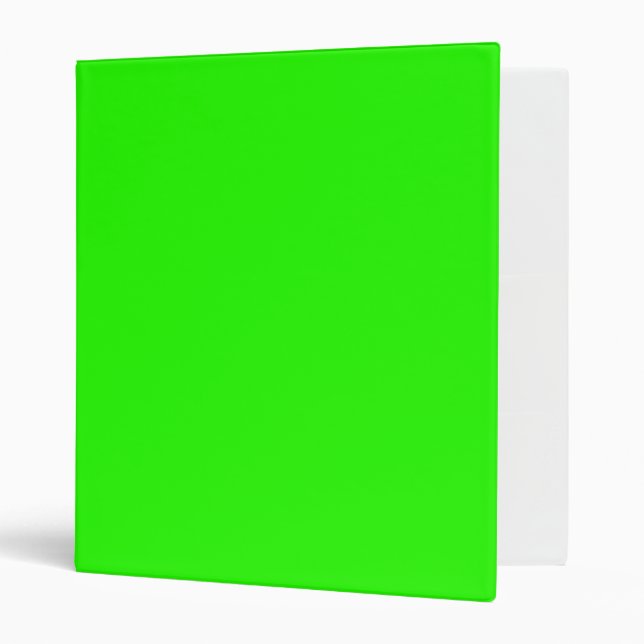 Lime Green Solid Color Binder (Front/Inside)