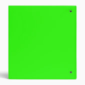 Lime Green Solid Color Binder (Back)