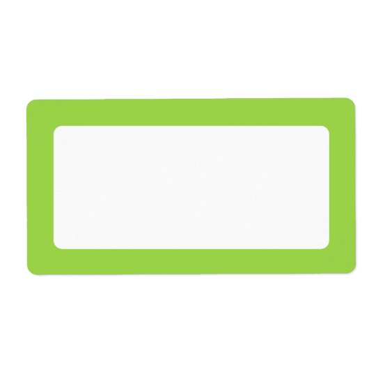 Lime green solid color border blank label | Zazzle.com