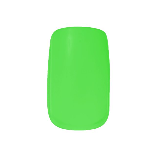 Lime Green Solid Plain Color Minx Nail Art (Left Thumb)