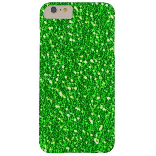 Lime Green Sparkly Faux Glitter look Texture Barely There iPhone 6 Plus Case