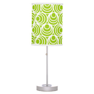 Lime Green Spirals Modern Geometric Pattern Table Lamp