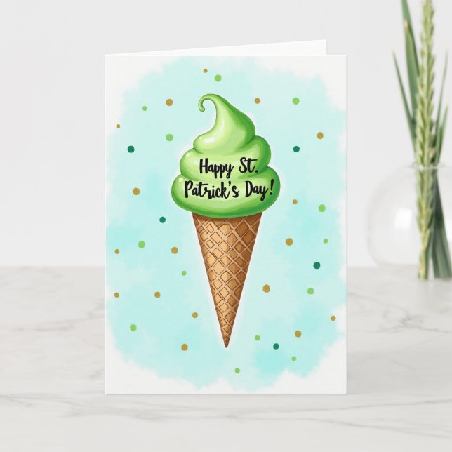 Lime Green St Patricks Day Card (Front)