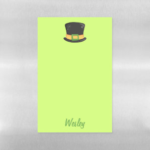 Lime Green St. Patrick's Hat Magnetic Dry Erase Sheet