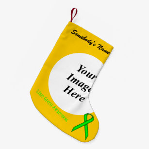 Lime Green Christmas Stockings Zazzle Lime Green Standard Rbn Tmpl By Kenneth Yoncich Small Christmas Stocking