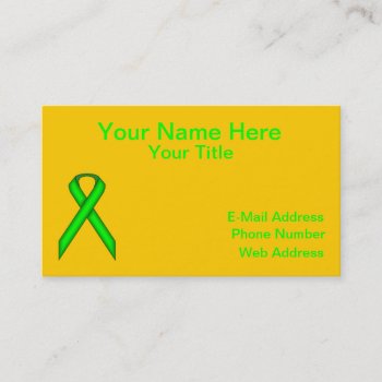 Lime Green Standard Ribbon By Kenneth Yoncich Business Card by KennethYoncich at Zazzle