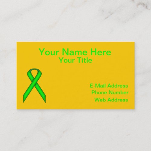 Lime Green Standard Ribbon by Kenneth Yoncich Business Card