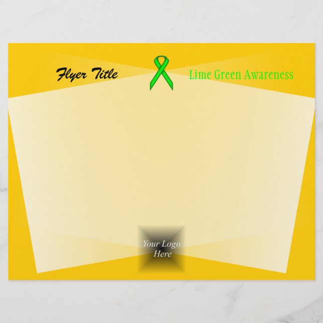 Lime Green Standard Ribbon by Kenneth Yoncich Flyer (Front)