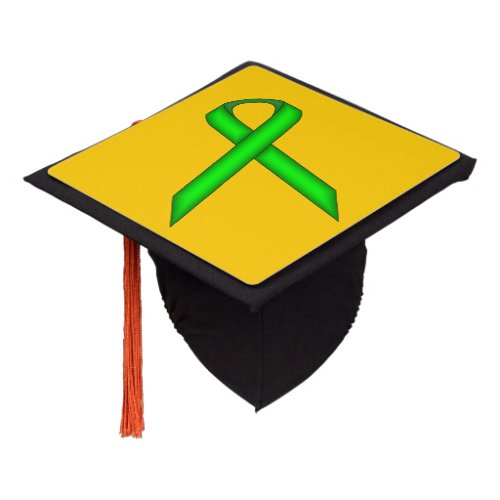 Lime Green Standard Ribbon by Kenneth Yoncich Graduation Cap Topper
