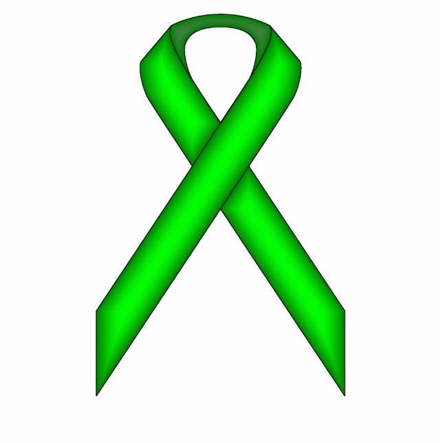 Lime Green Standard Ribbon by Kenneth Yoncich Statuette (Front)