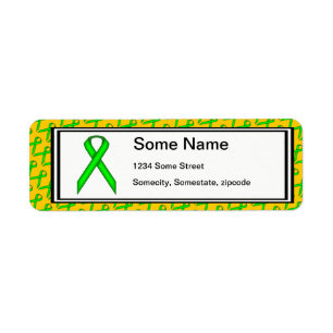 Lime Green Standard Ribbon Label