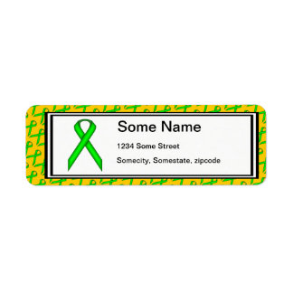 Lime Green Standard Ribbon Label