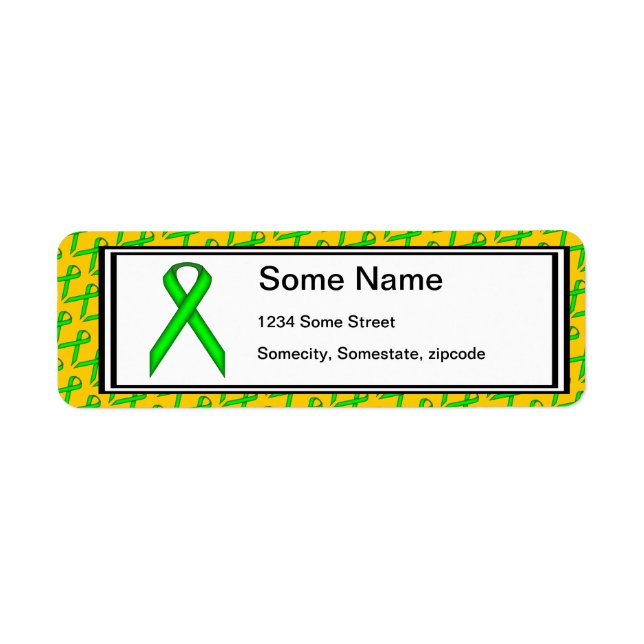 Lime Green Standard Ribbon Label (Front)