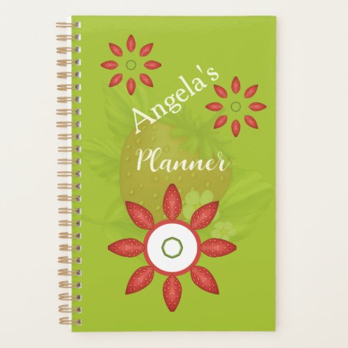 Lime Green Strawberry Planner