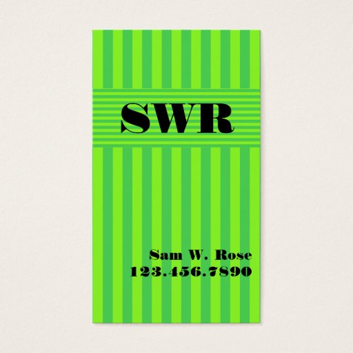 Customizable Lime Green Stripe Business Card Templates