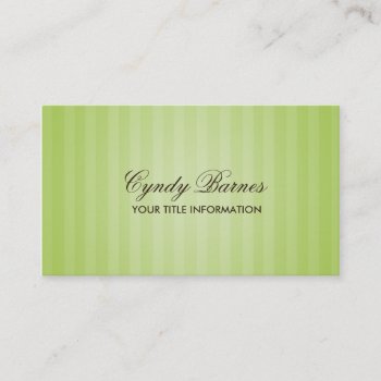 Lime Green Stripe Business Card by TailoredType at Zazzle