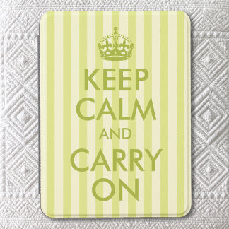Lime Green Stripe Keep Calm and Carry On Kindle Cover