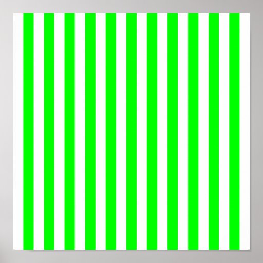 Lime Green Striped Pattern Poster | Zazzle