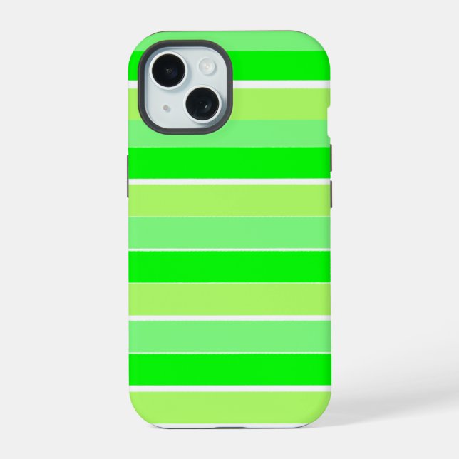 Lime Green Stripes Iphone Case (Back)