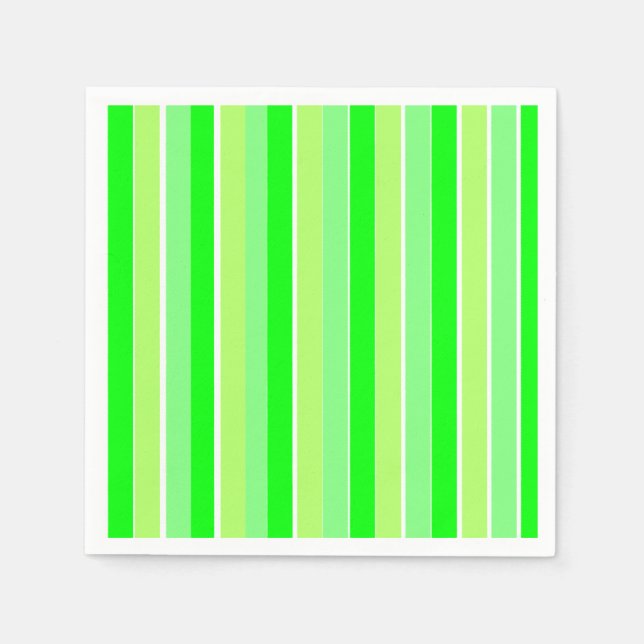 Lime Green Stripes Napkins (Front)