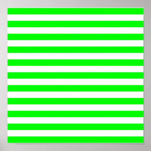 Lime Green Stripes Poster