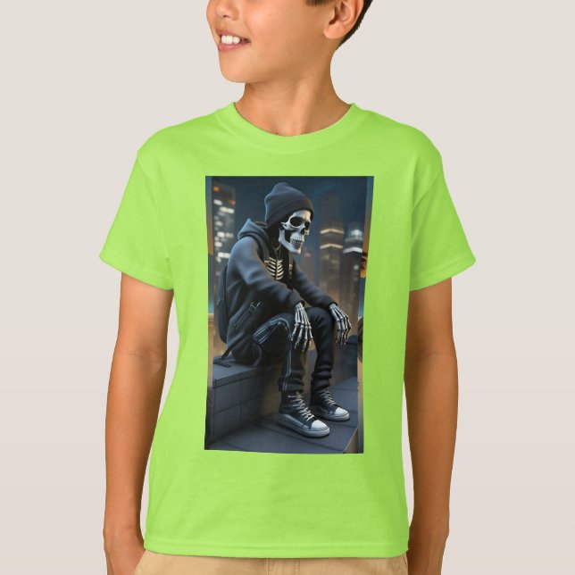 Lime Green T-Shirt for Boys" (Front)