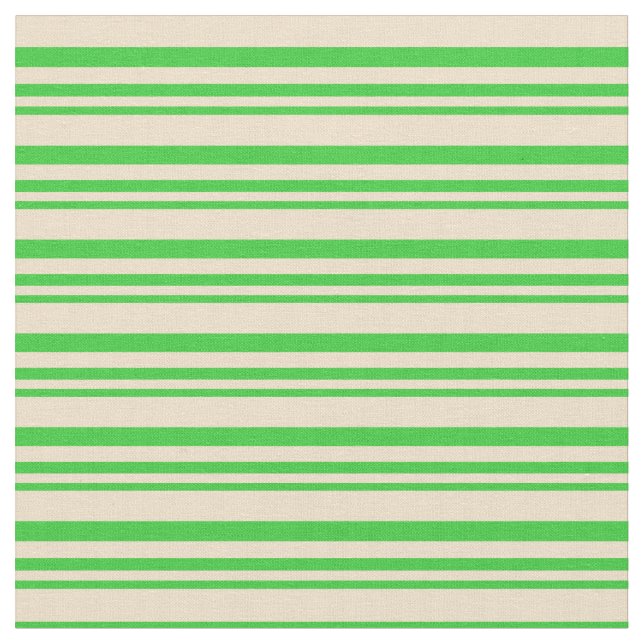 Lime Green & Tan Lines Fabric (Close Up)